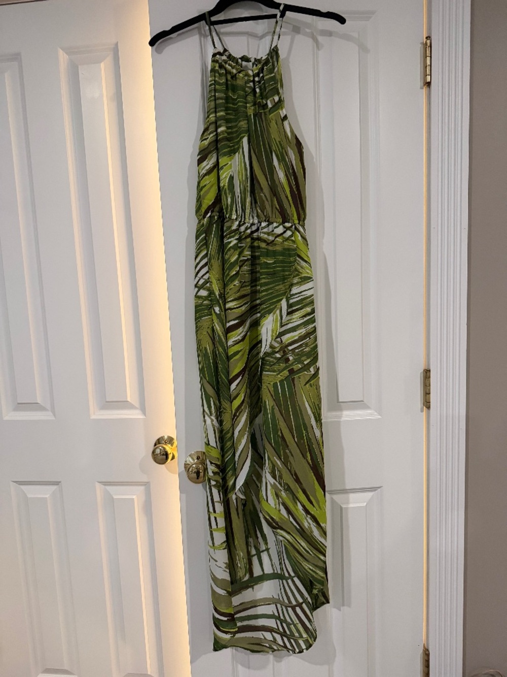 Charming Charlie tropical safari print high low dress Small